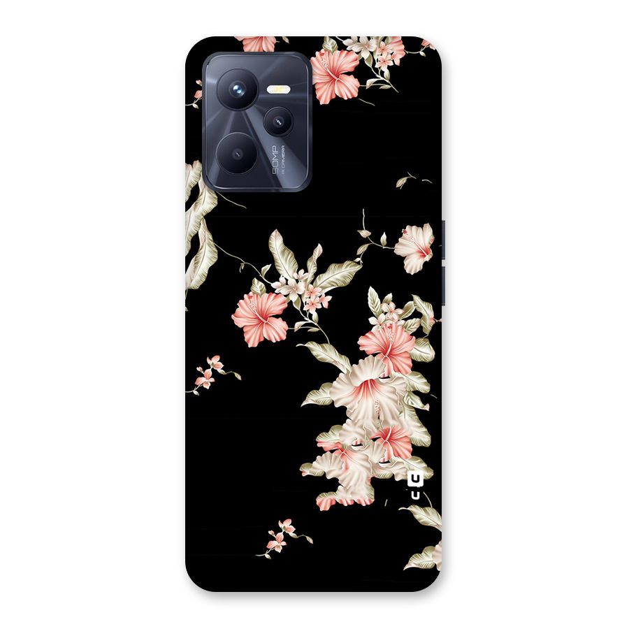 Black Floral Back Case for Realme C35