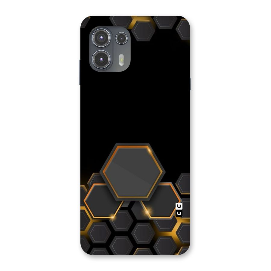 Black Gold Hexa Back Case for Motorola Edge 20 Fusion