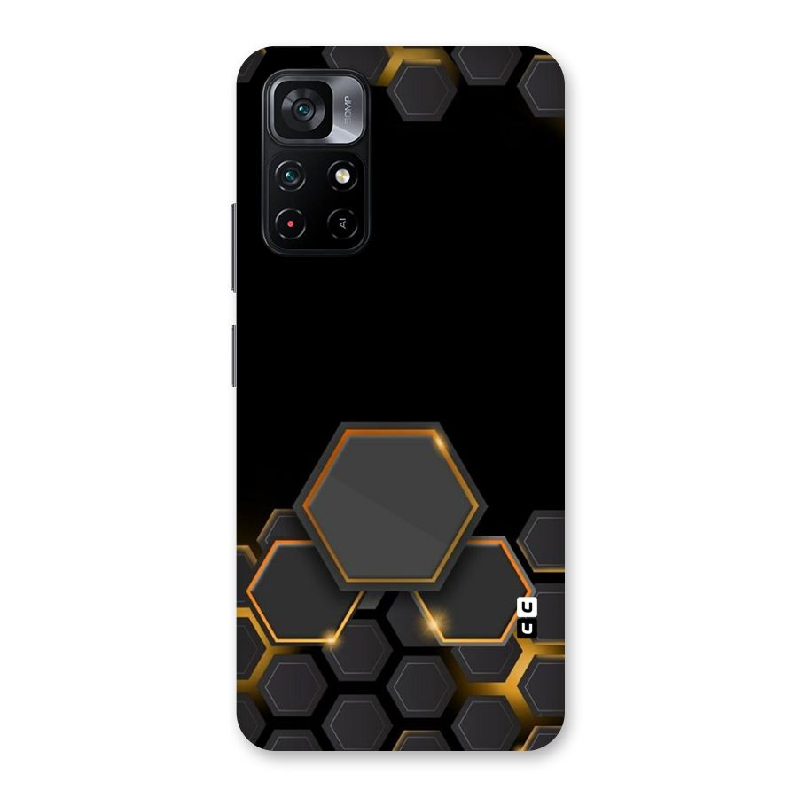 Black Gold Hexa Back Case for Poco M4 Pro 5G