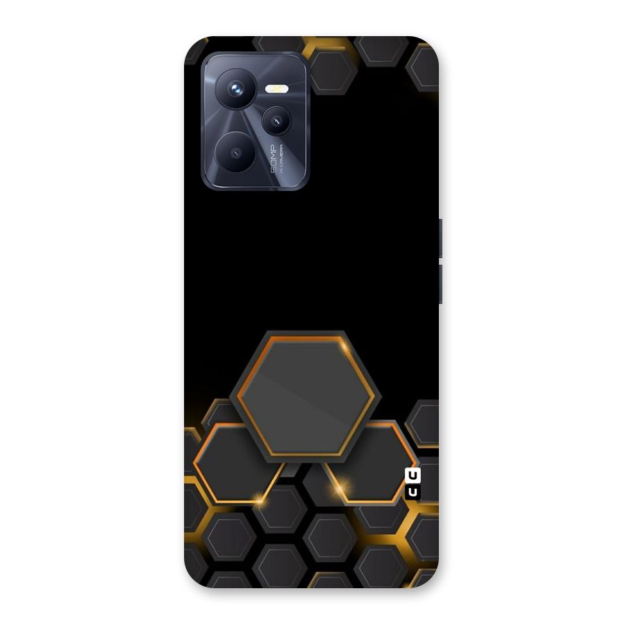 Black Gold Hexa Back Case for Realme C35