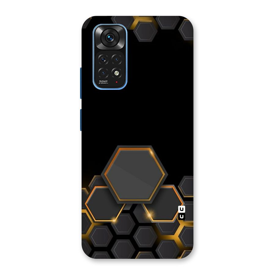 Black Gold Hexa Back Case for Redmi Note 11S