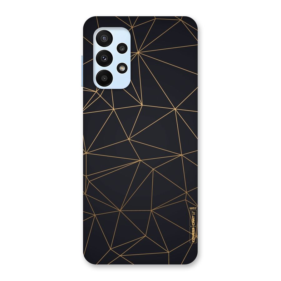 Black Golden Lines Back Case for Galaxy A23