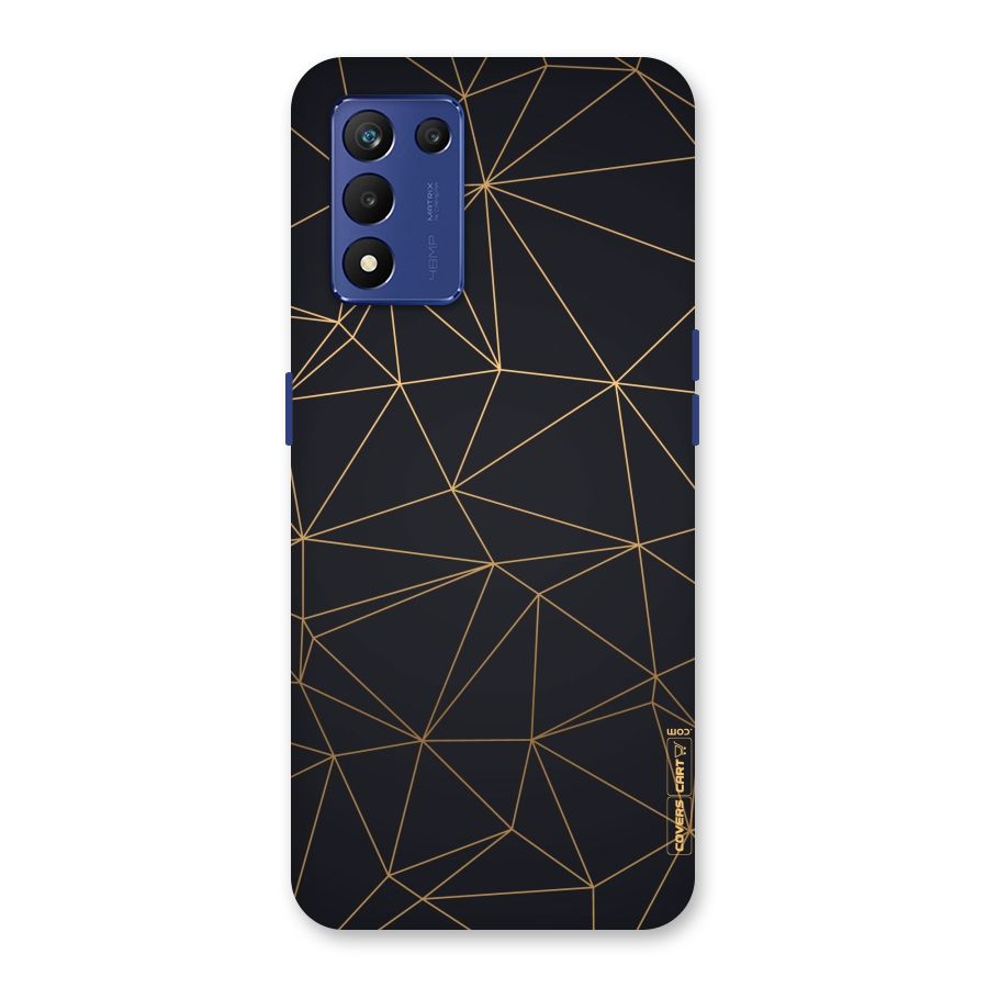 Black Golden Lines Back Case for Realme 9 5G Speed