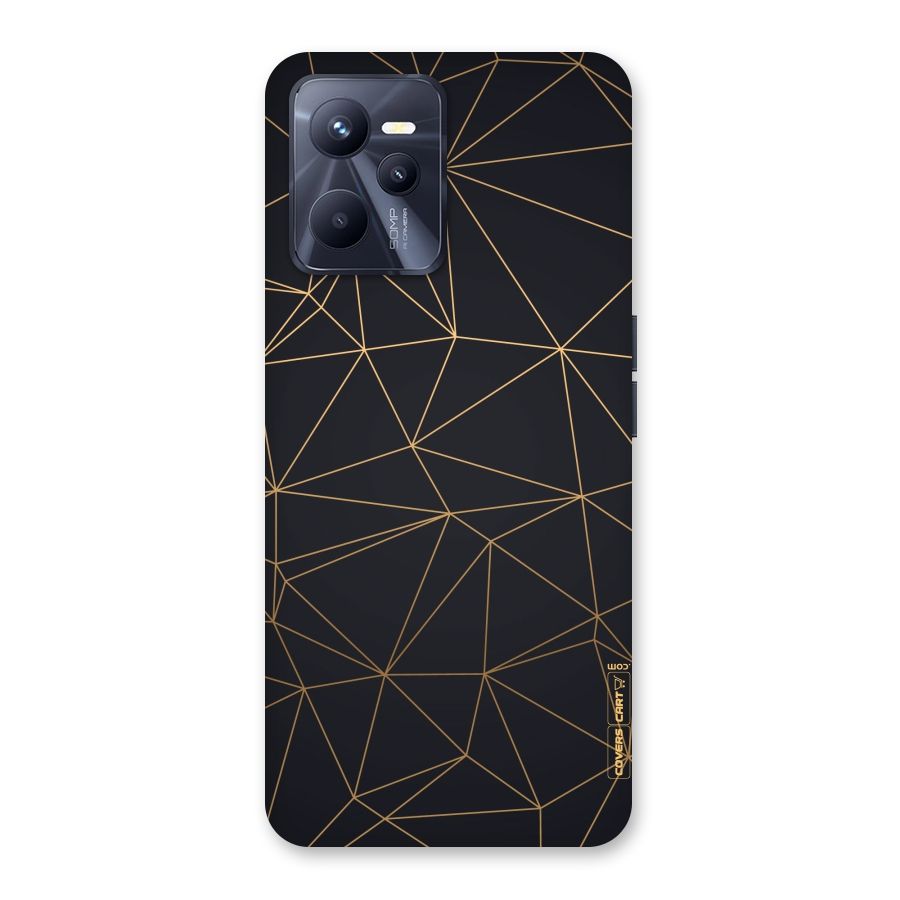 Black Golden Lines Back Case for Realme C35