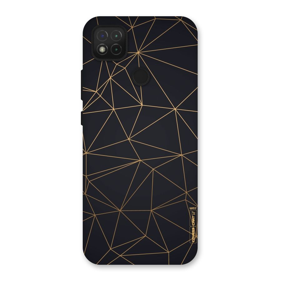 Black Golden Lines Back Case for Redmi 9 Activ