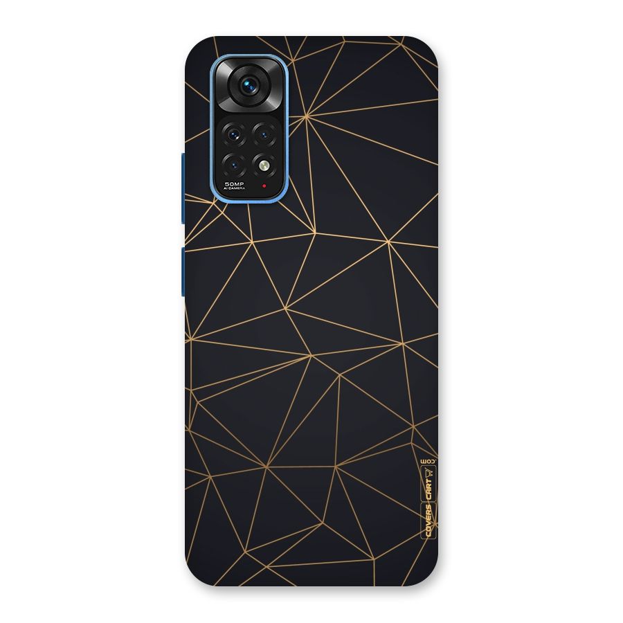 Black Golden Lines Back Case for Redmi Note 11S