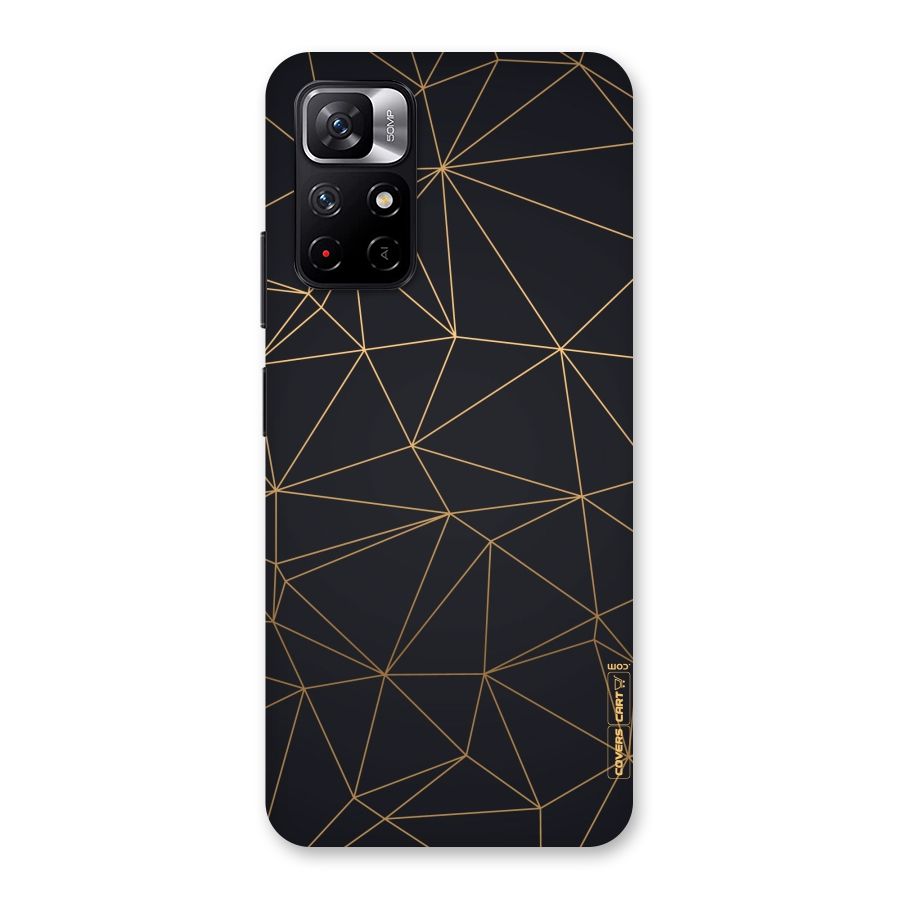 Black Golden Lines Back Case for Redmi Note 11T 5G