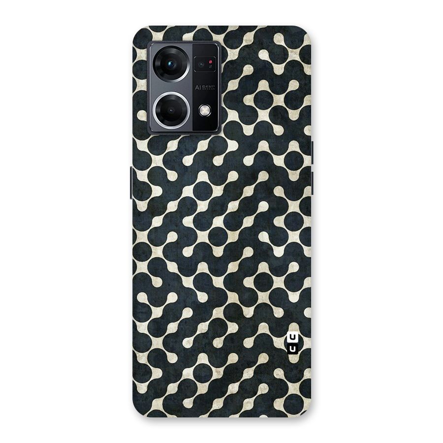 Black Maze Design Glass Back Case for Oppo F21 Pro 5G