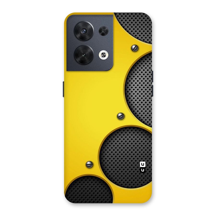Black Net Yellow Back Case for Oppo Reno8 5G