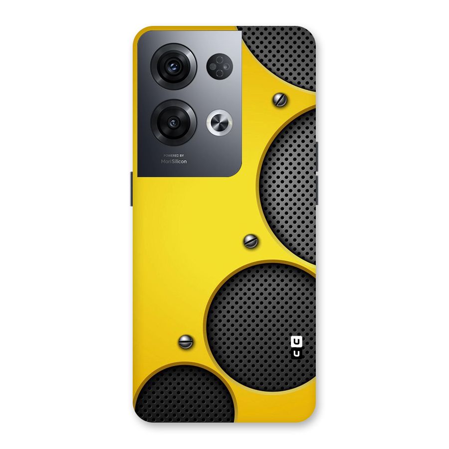 Black Net Yellow Back Case for Oppo Reno8 Pro 5G