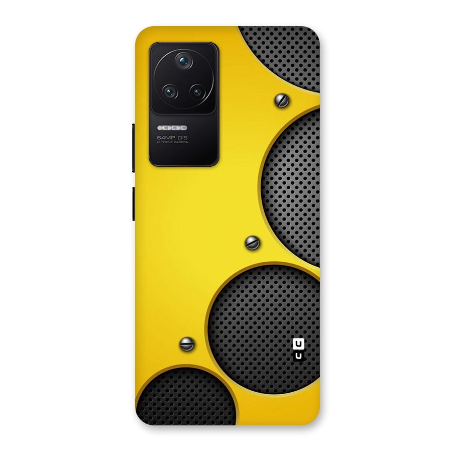 Black Net Yellow Back Case for Poco F4 5G