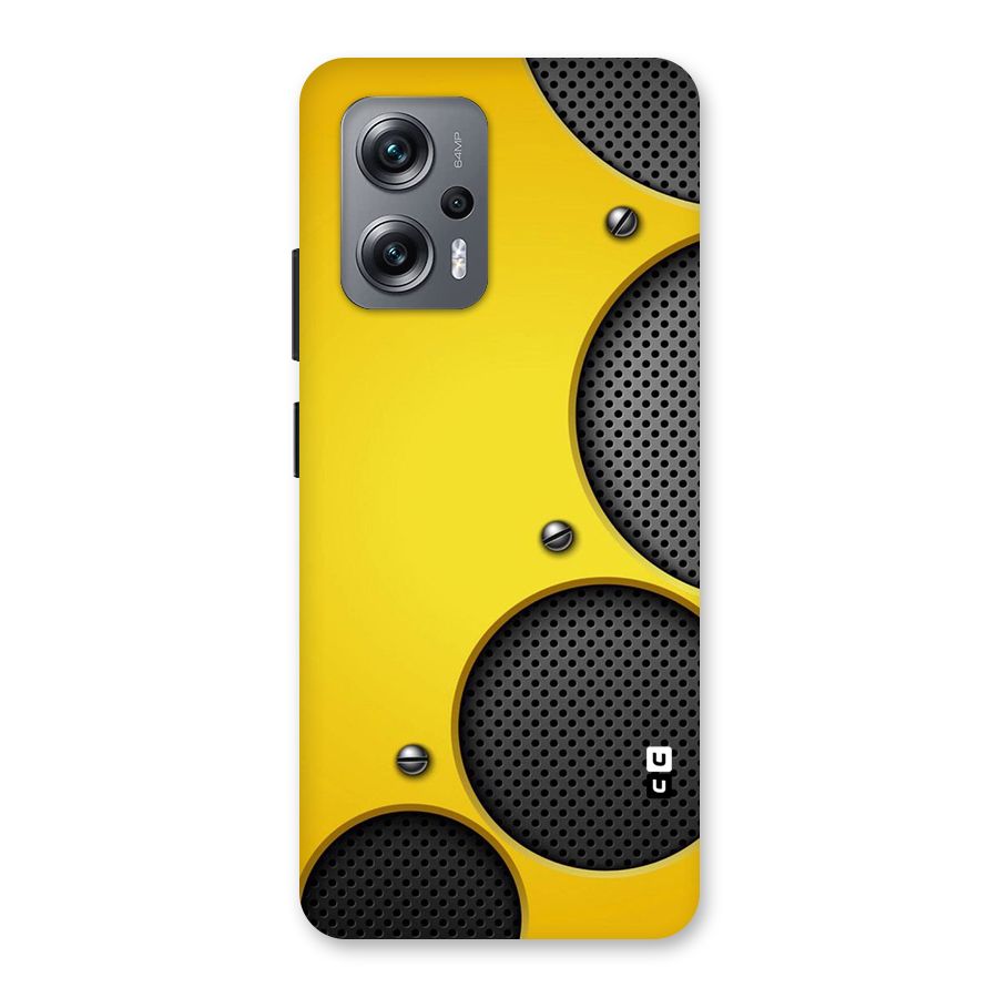 Black Net Yellow Back Case for Redmi K50i