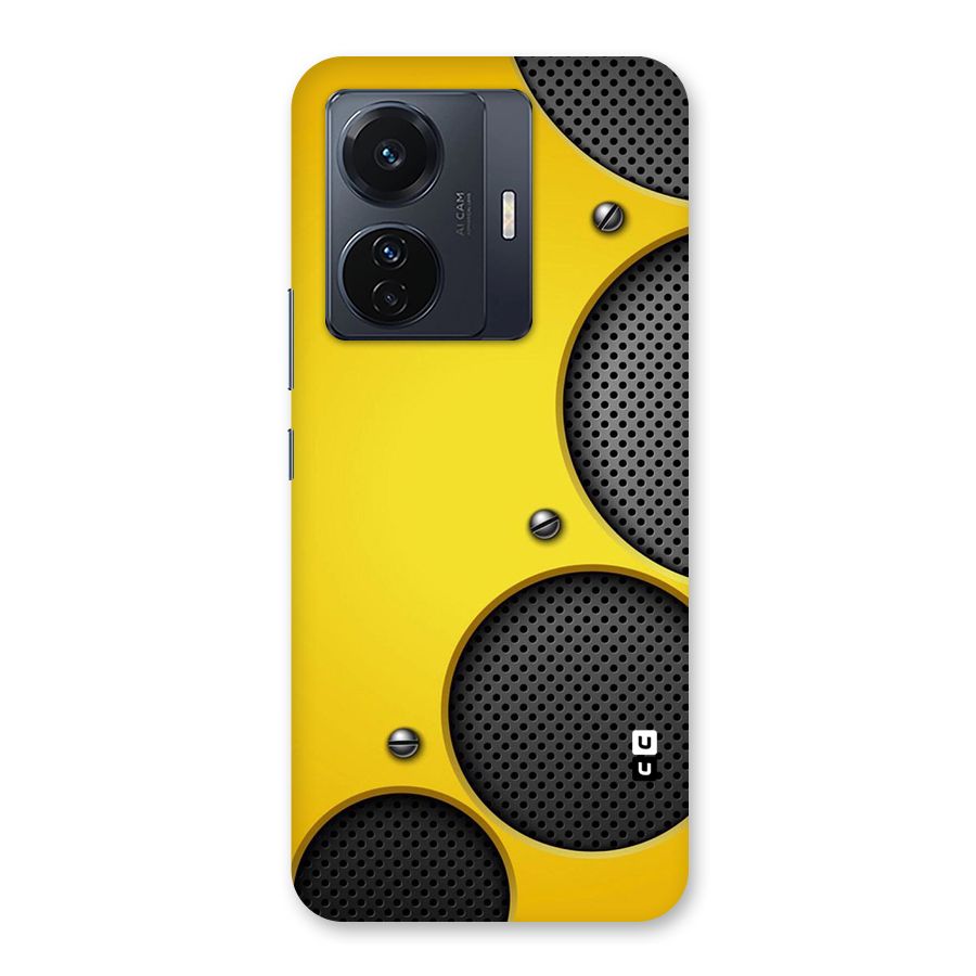 Black Net Yellow Back Case for Vivo T1 Pro