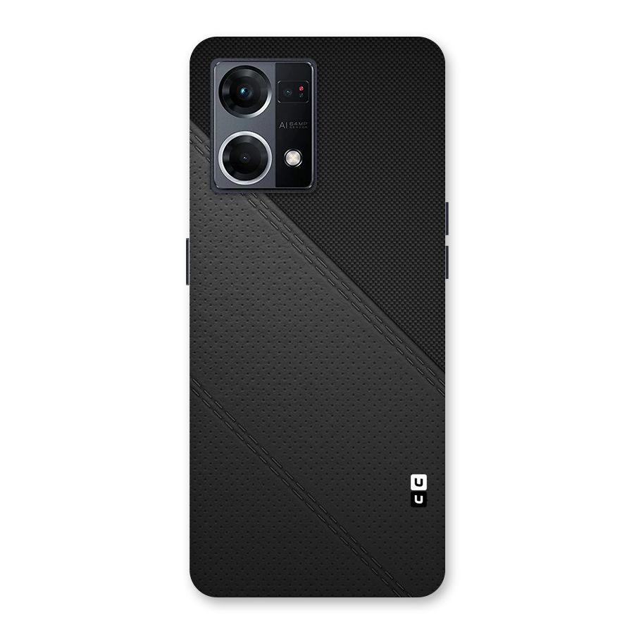 Black Polka Stripe Glass Back Case for Oppo F21 Pro 5G