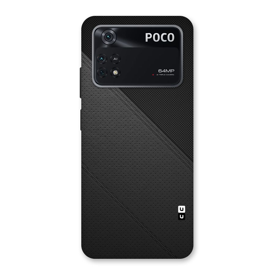 Black Polka Stripe Back Case for Poco M4 Pro 4G
