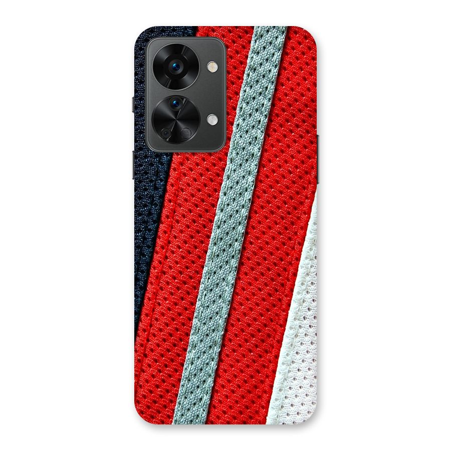 Black Red Grey Stripes Back Case for OnePlus Nord 2T
