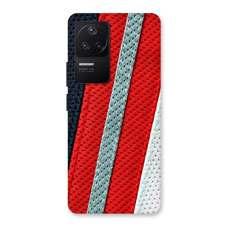 Black Red Grey Stripes Back Case for Poco F4 5G