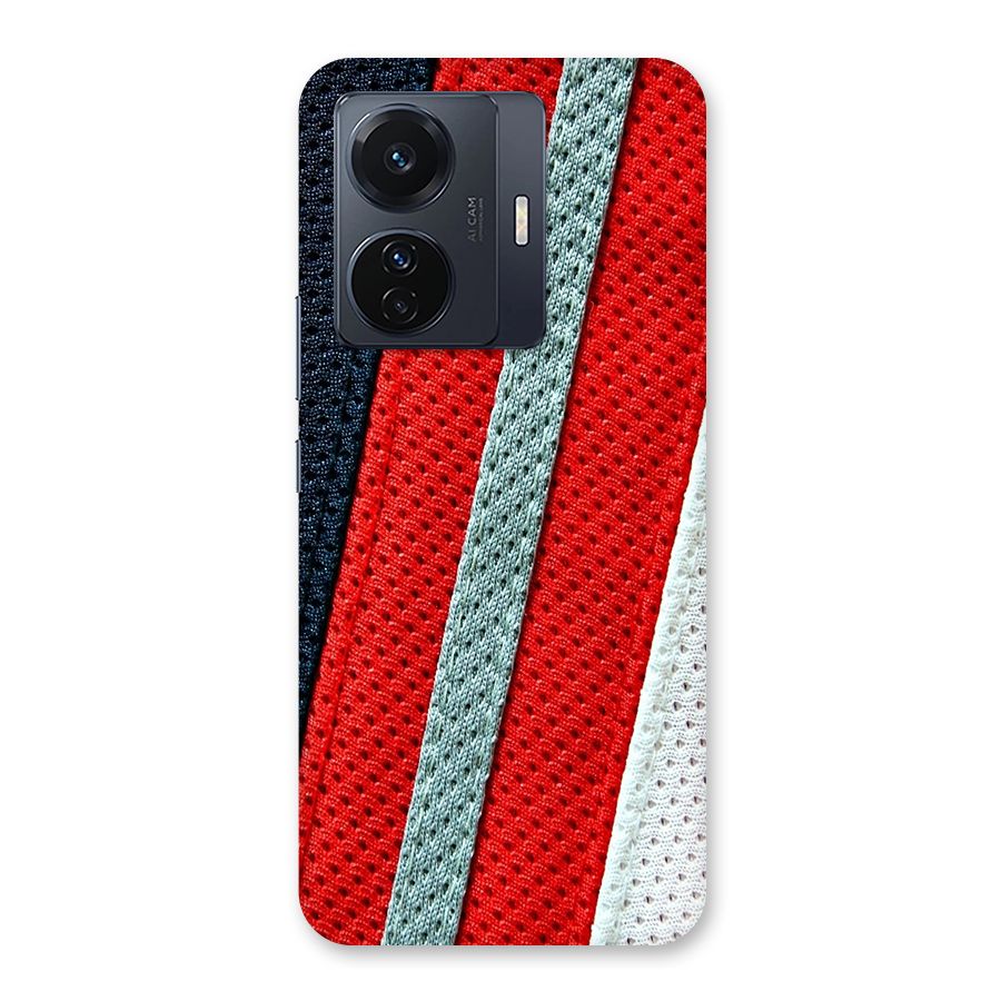 Black Red Grey Stripes Back Case for Vivo T1 Pro
