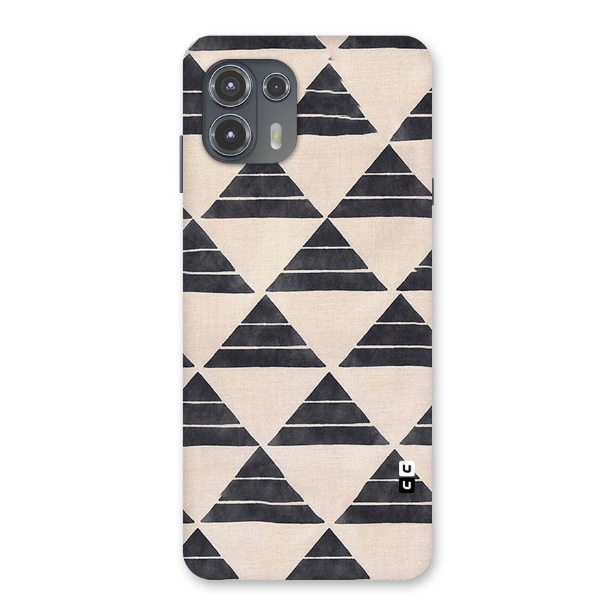 Black Slant Triangles Back Case for Motorola Edge 20 Fusion