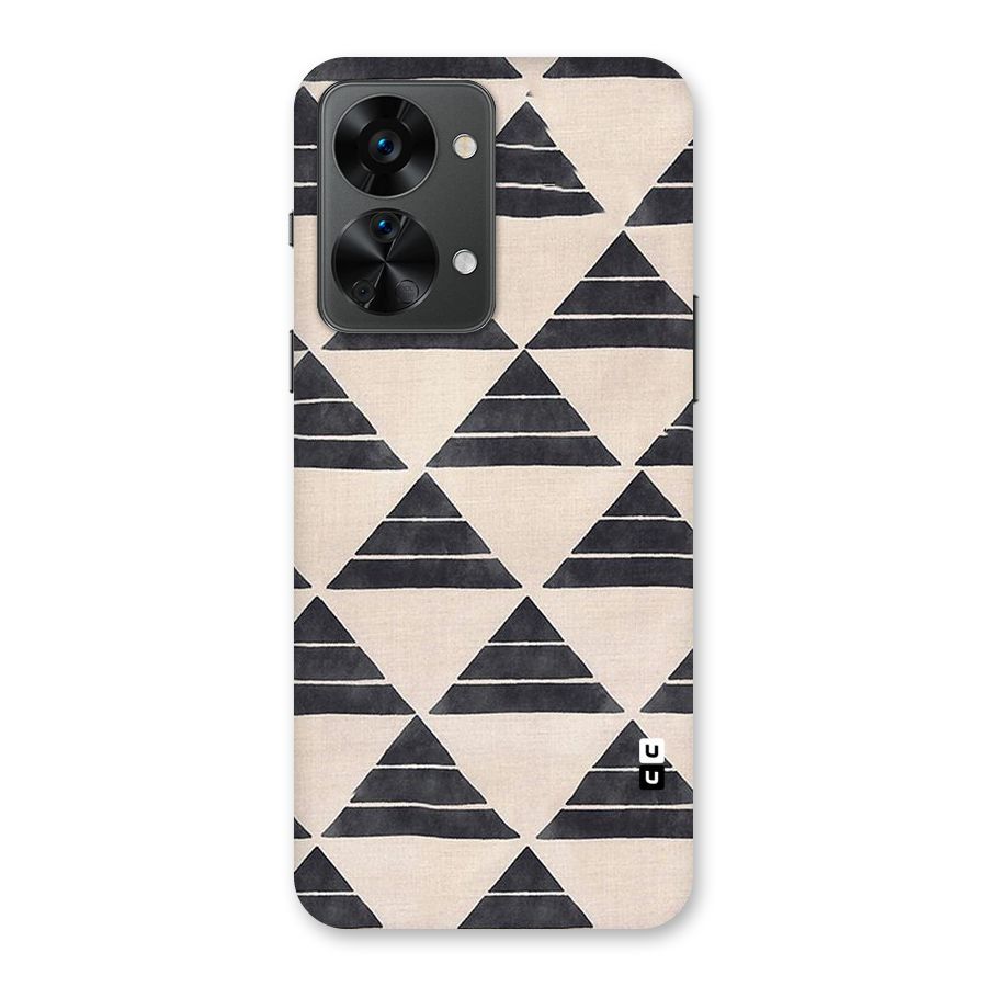 Black Slant Triangles Back Case for OnePlus Nord 2T