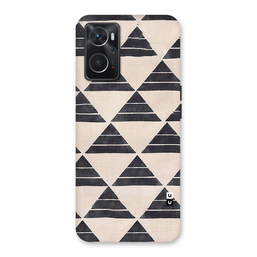 Black Slant Triangles Back Case for Oppo K10 4G