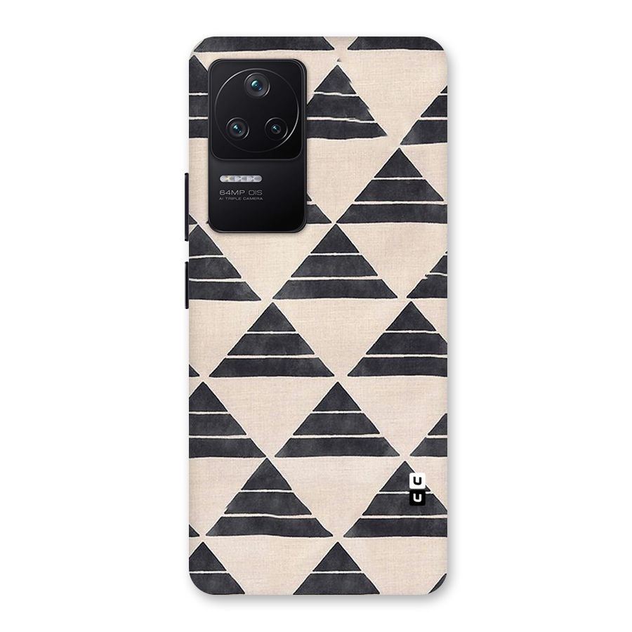 Black Slant Triangles Back Case for Poco F4 5G