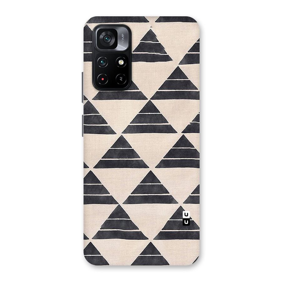 Black Slant Triangles Back Case for Poco M4 Pro 5G