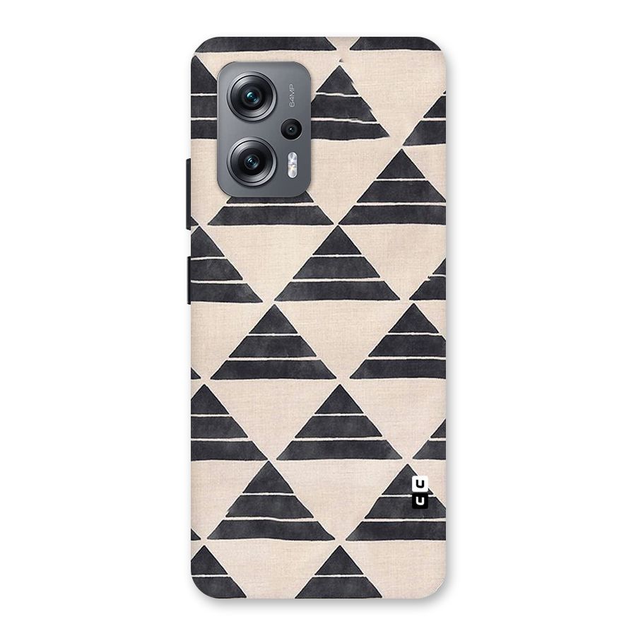 Black Slant Triangles Back Case for Redmi K50i