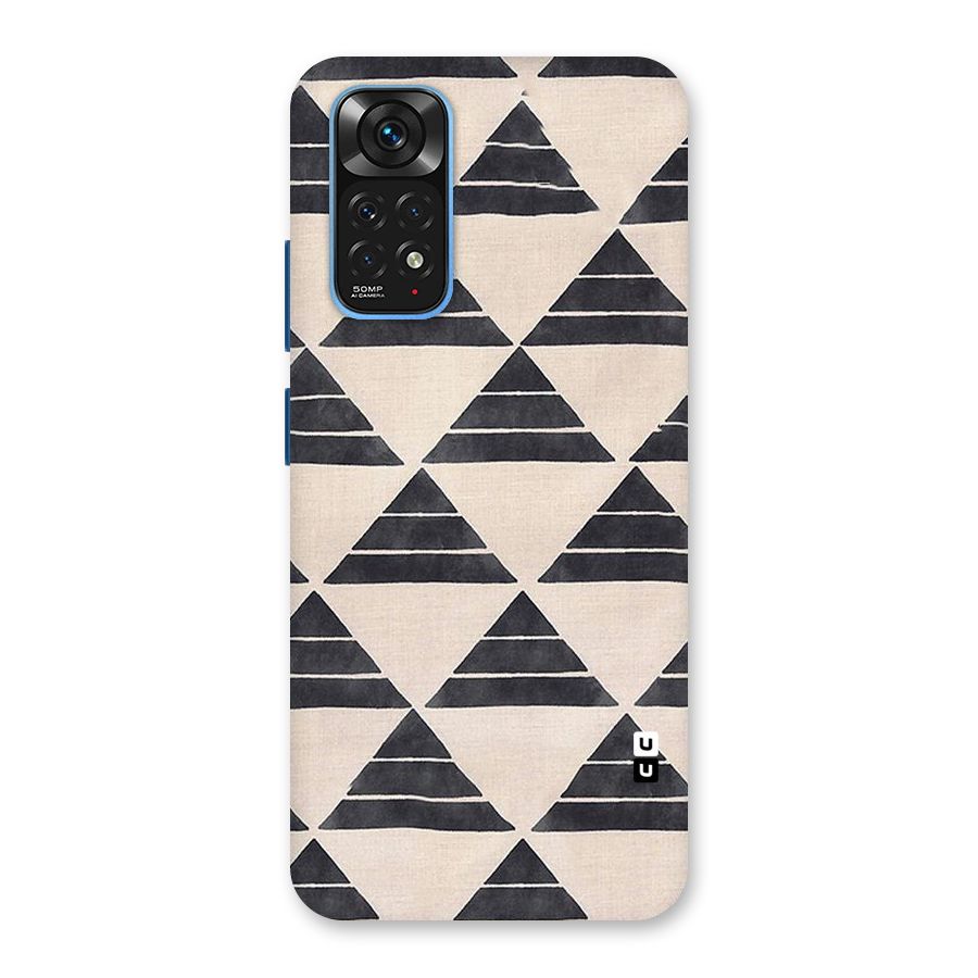 Black Slant Triangles Back Case for Redmi Note 11S
