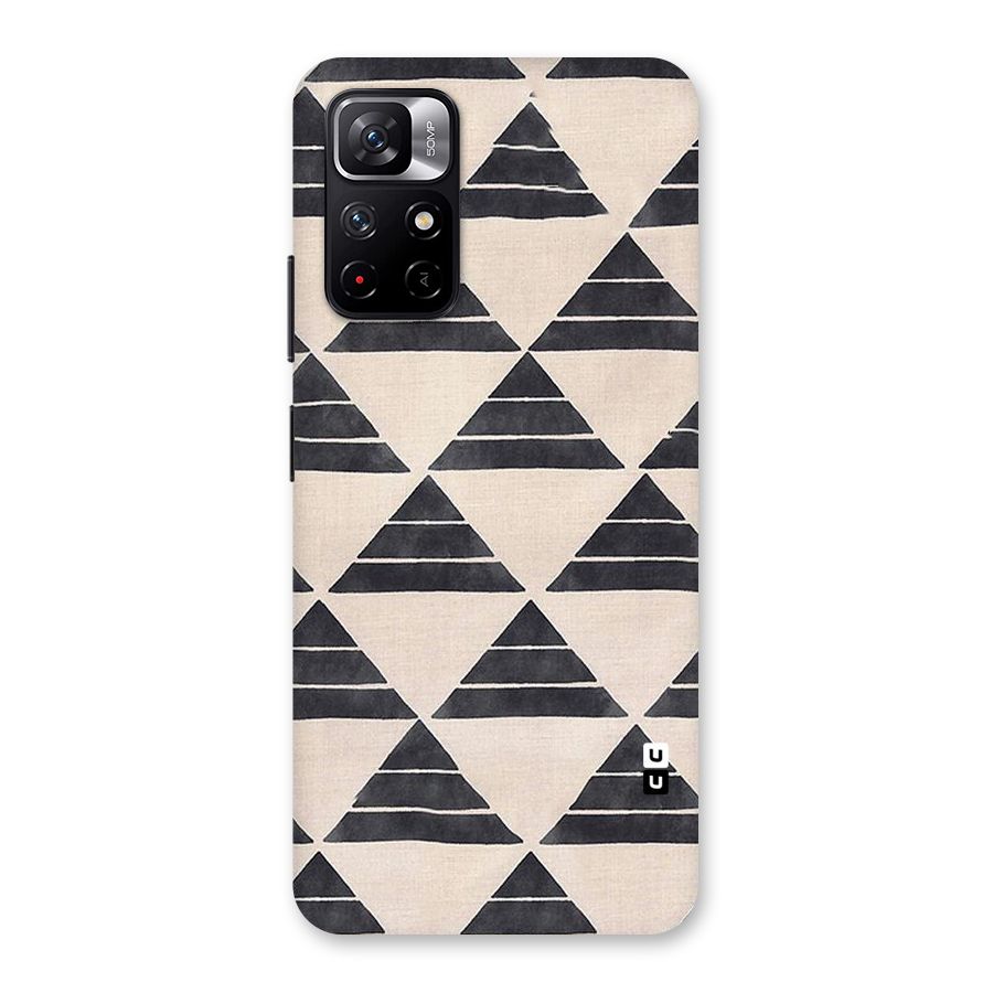 Black Slant Triangles Back Case for Redmi Note 11T 5G