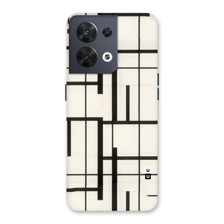 Black Unsymmetry Back Case for Oppo Reno8 5G