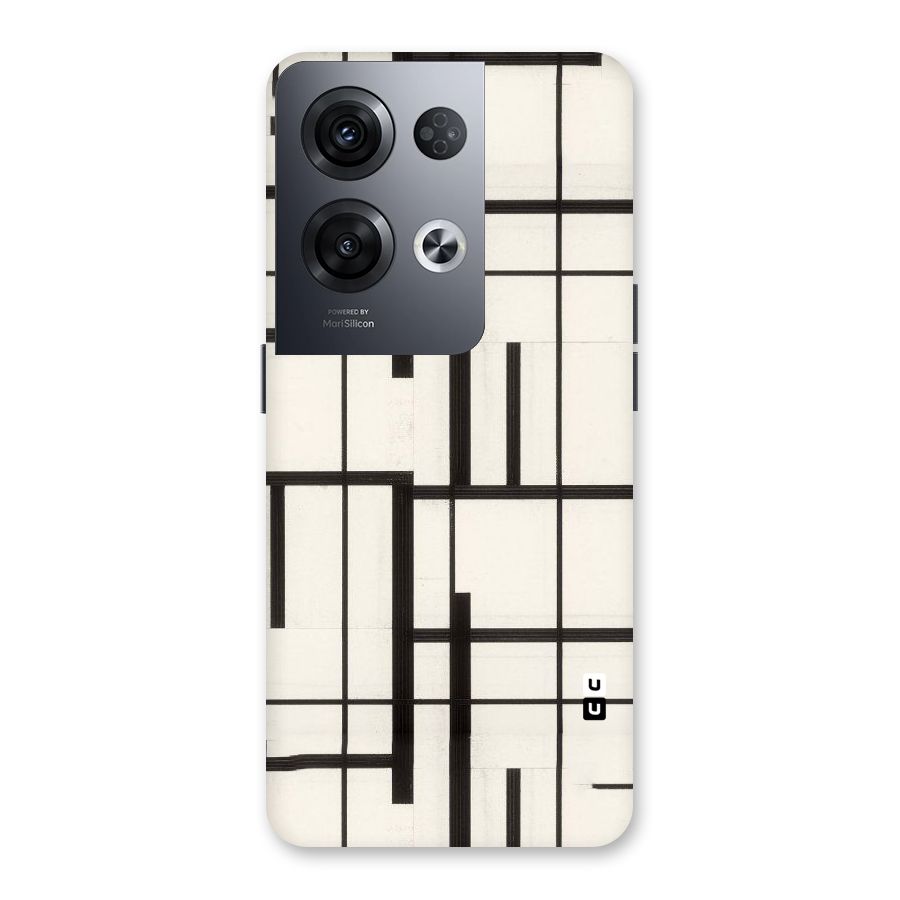 Black Unsymmetry Back Case for Oppo Reno8 Pro 5G