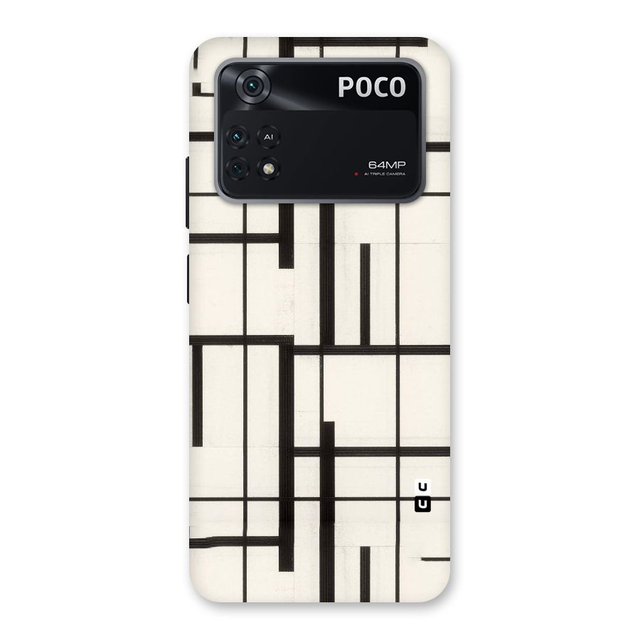 Black Unsymmetry Back Case for Poco M4 Pro 4G