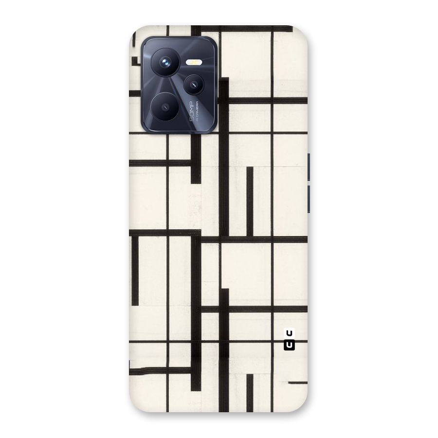 Black Unsymmetry Back Case for Realme C35