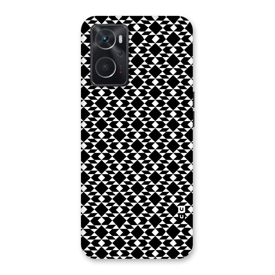 Black White Diamond Abstract Back Case for Oppo K10 4G