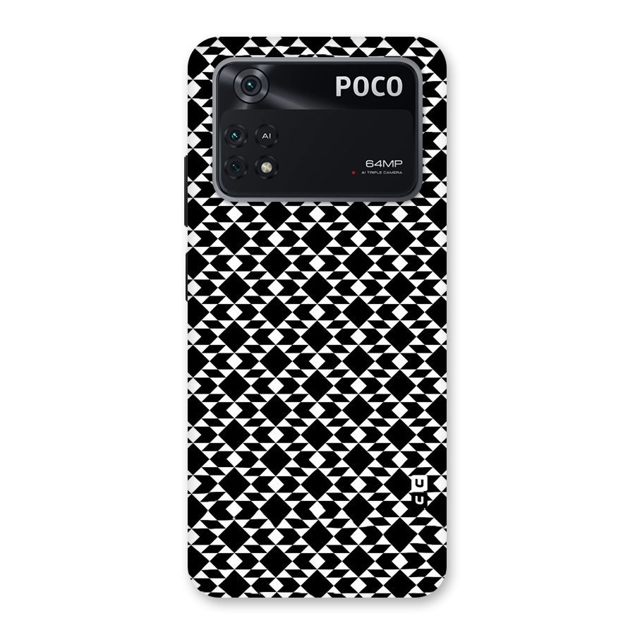 Black White Diamond Abstract Back Case for Poco M4 Pro 4G