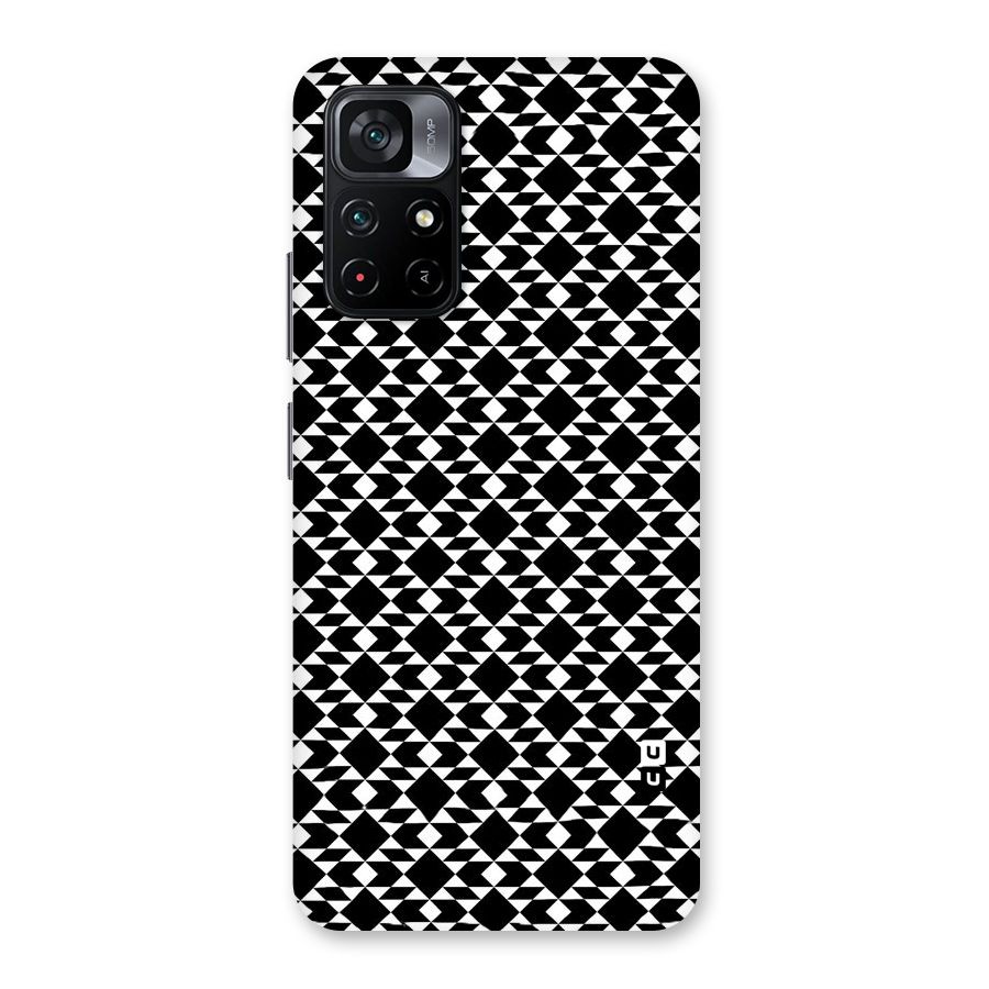 Black White Diamond Abstract Back Case for Poco M4 Pro 5G