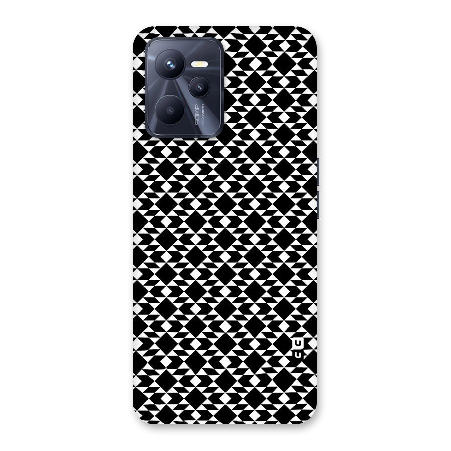 Black White Diamond Abstract Back Case for Realme C35