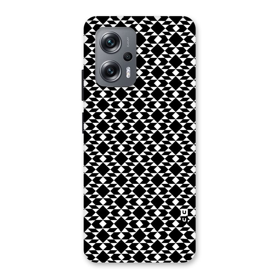 Black White Diamond Abstract Back Case for Redmi K50i