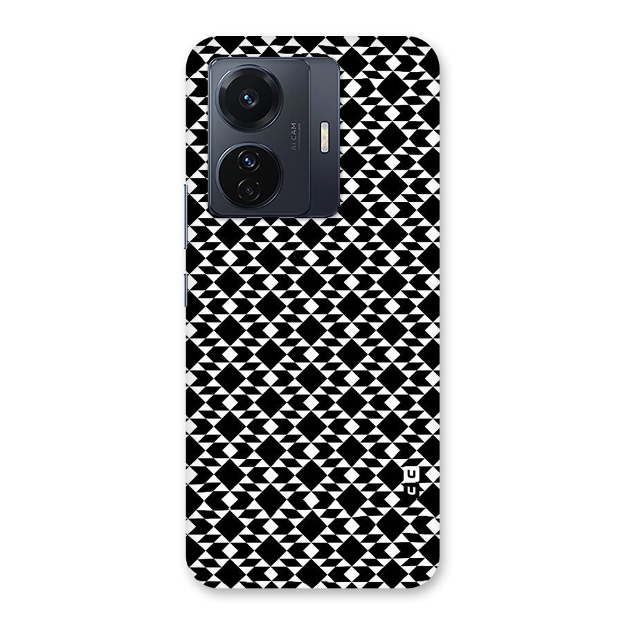 Black White Diamond Abstract Back Case for Vivo T1 Pro