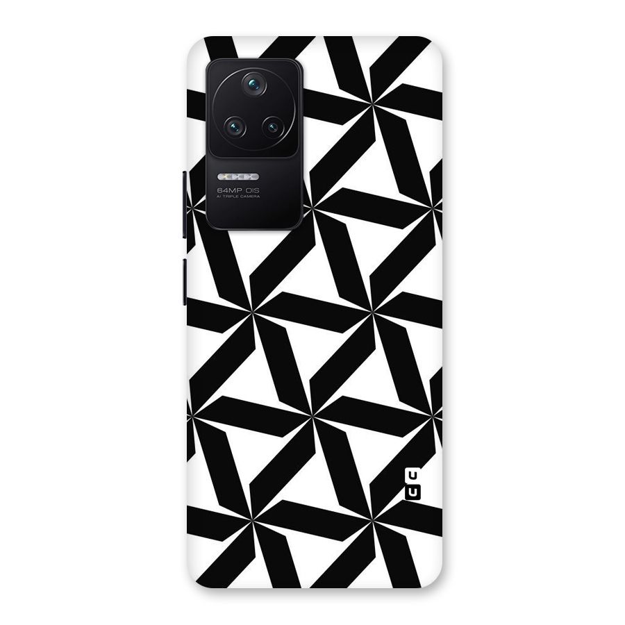 Black White Fan Design Back Case for Poco F4 5G