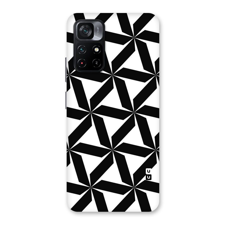 Black White Fan Design Back Case for Poco M4 Pro 5G