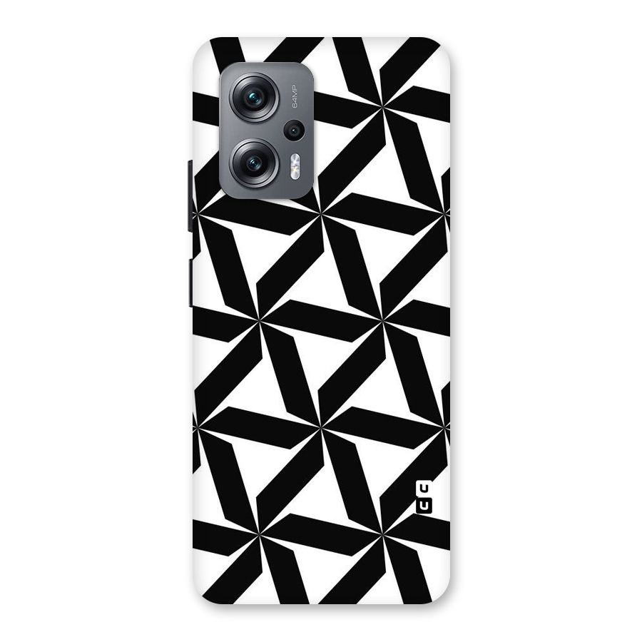 Black White Fan Design Back Case for Redmi K50i