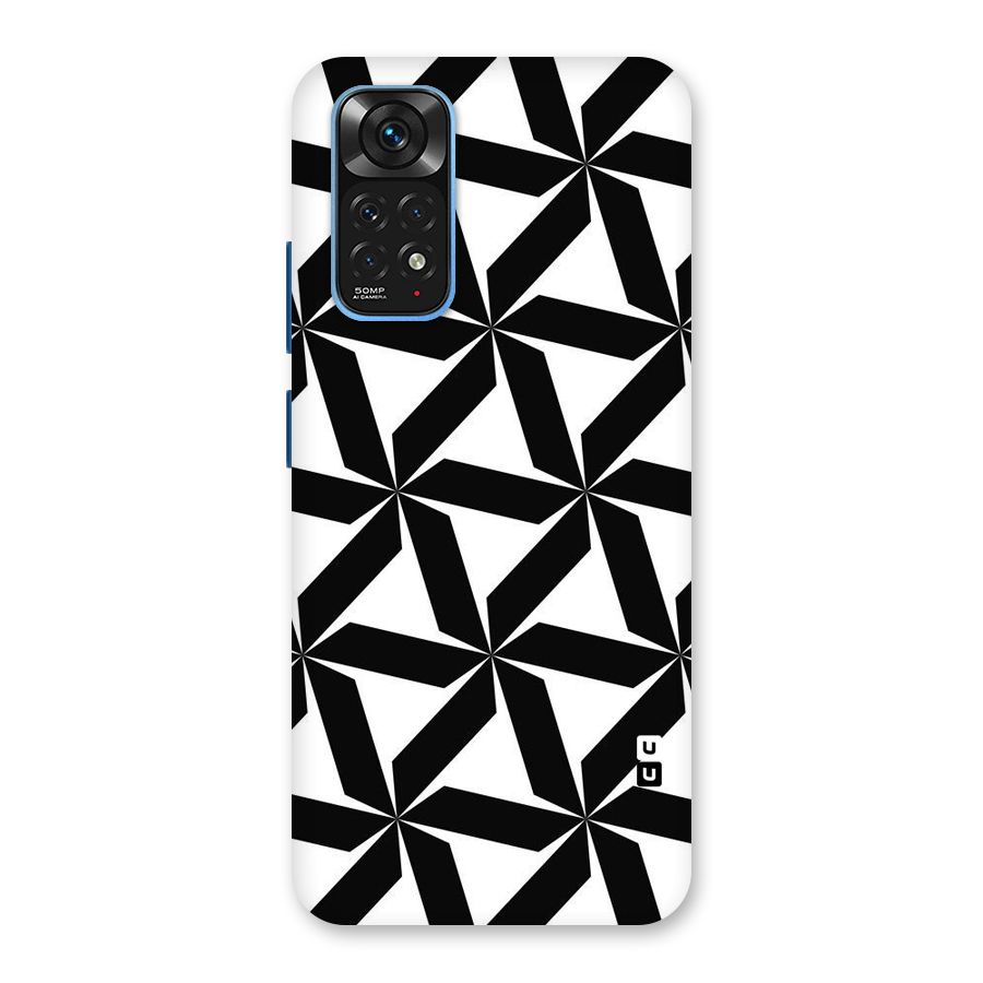 Black White Fan Design Back Case for Redmi Note 11S