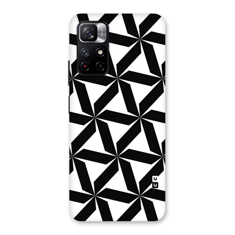 Black White Fan Design Back Case for Redmi Note 11T 5G