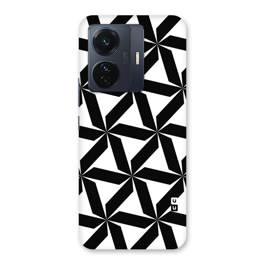 Black White Fan Design Back Case for Vivo T1 Pro
