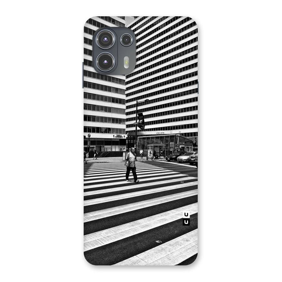 Black White Perspective Back Case for Motorola Edge 20 Fusion