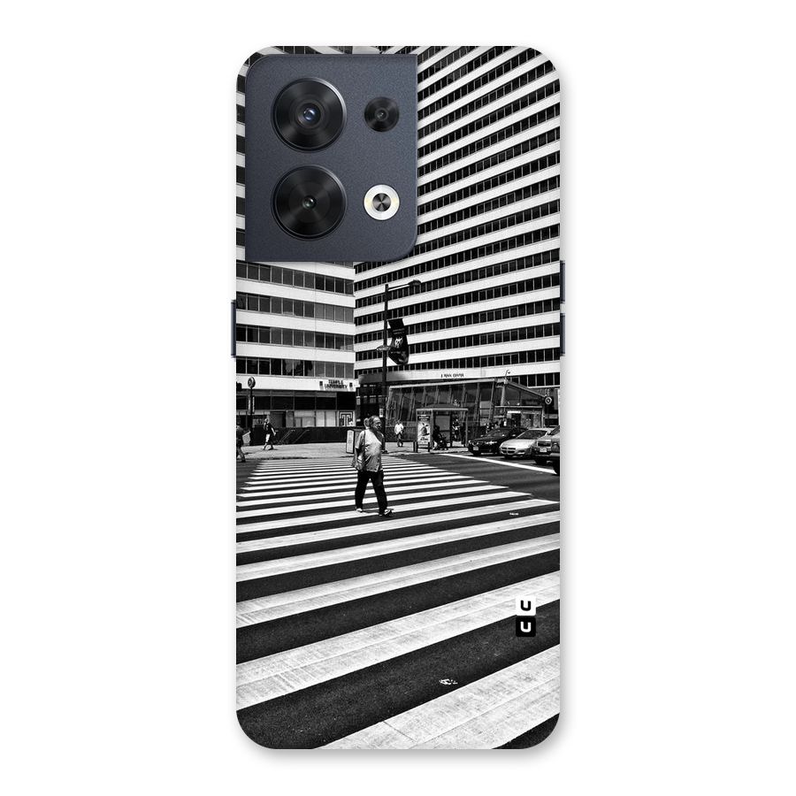 Black White Perspective Back Case for Oppo Reno8 5G