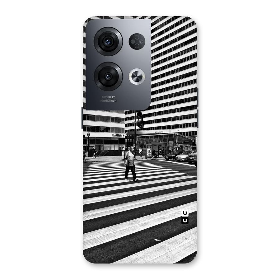 Black White Perspective Back Case for Oppo Reno8 Pro 5G