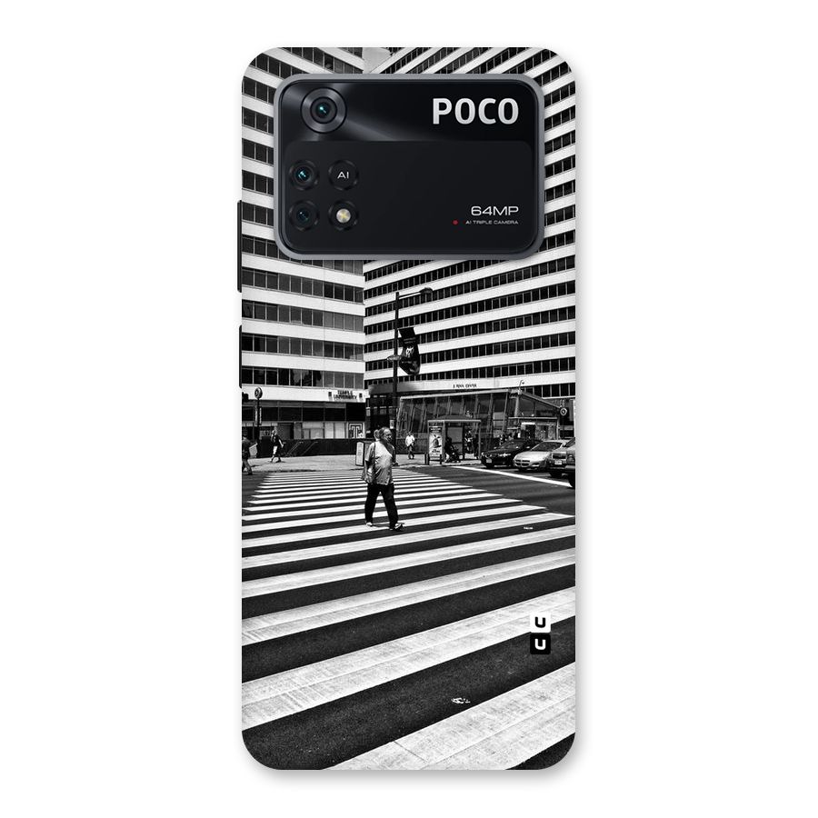 Black White Perspective Back Case for Poco M4 Pro 4G